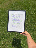 I Am Present in My Body – Framed Affirmation Art